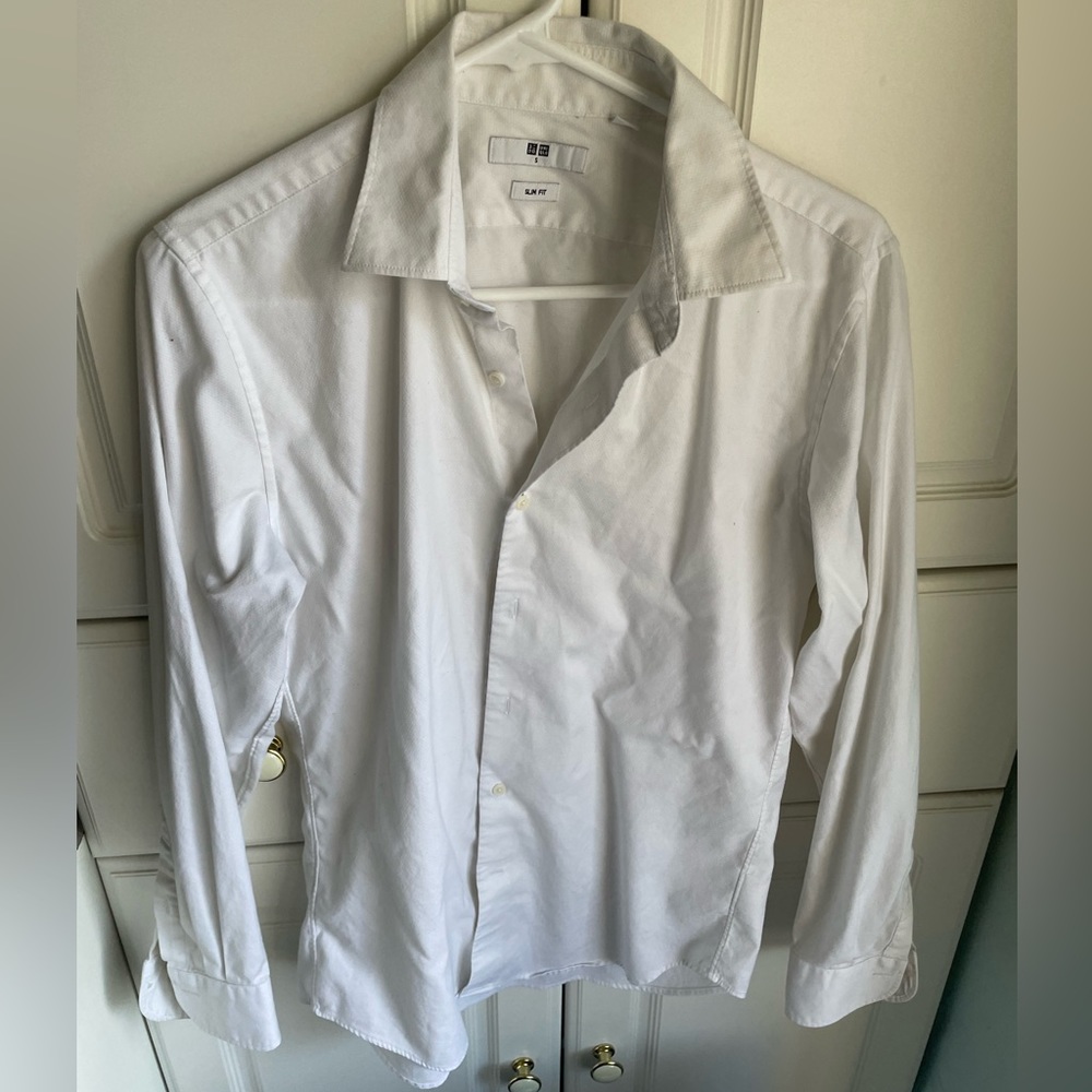 2 pack bundle of button up shirts, S, Uniqlo